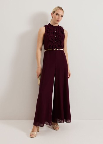 Phase Eight Nalani Dress Burgundy Australia | MJ9482150